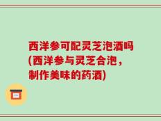 西洋参可配灵芝泡酒吗(西洋参与灵芝合泡，制作美味的药酒)