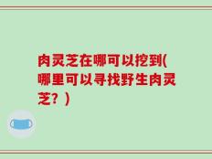 肉灵芝在哪可以挖到(哪里可以寻找野生肉灵芝？)