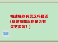 福建福鼎有灵芝吗最近(福建福鼎近期是否有灵芝资源？)