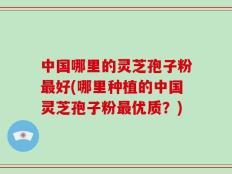 中国哪里的灵芝孢子粉最好(哪里种植的中国灵芝孢子粉最优质？)