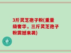 3斤灵芝孢子粉(重量级奢华，三斤灵芝孢子粉震撼来袭)