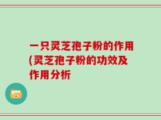一只灵芝孢子粉的作用(灵芝孢子粉的功效及作用分析
