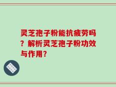 灵芝孢子粉能抗疲劳吗？解析灵芝孢子粉功效与作用？