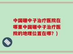 中国硼中子治疗医院在哪里中国硼中子治疗医院的地理位置在哪？)