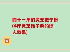 四十一斤的灵芝孢子粉(4斤灵芝孢子粉的惊人效果)