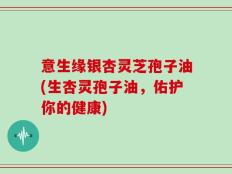 意生缘银杏灵芝孢子油(生杏灵孢子油，佑护你的健康)