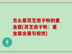 怎么看灵芝孢子粉的重金属(灵芝孢子粉：重金属含量引担忧)