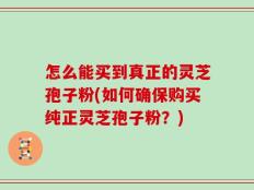 怎么能买到真正的灵芝孢子粉(如何确保购买纯正灵芝孢子粉？)