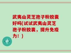 武夷山灵芝孢子粉胶囊好吗(试试武夷山灵芝孢子粉胶囊，提升免疫力！)
