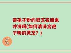 带孢子粉的灵芝买回来冲洗吗(如何清洗含孢子粉的灵芝？)
