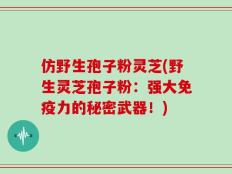 仿野生孢子粉灵芝(野生灵芝孢子粉：强大免疫力的秘密武器！)