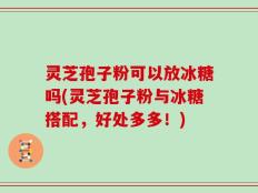灵芝孢子粉可以放冰糖吗(灵芝孢子粉与冰糖搭配，好处多多！)