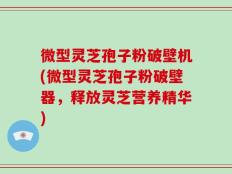 微型灵芝孢子粉破壁机(微型灵芝孢子粉破壁器，释放灵芝营养精华)