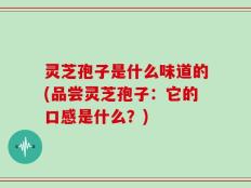 灵芝孢子是什么味道的(品尝灵芝孢子：它的口感是什么？)