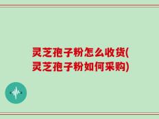 灵芝孢子粉怎么收货(灵芝孢子粉如何采购)
