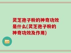 灵芝孢子粉的神奇功效是什么(灵芝孢子粉的神奇功效及作用)