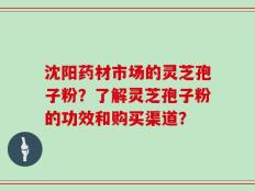 沈阳药材市场的灵芝孢子粉？了解灵芝孢子粉的功效和购买渠道？