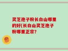 灵芝孢子粉长白山哪里的好(长白山灵芝孢子粉哪里正宗？