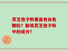 灵芝孢子粉里面有白色颗粒？解读灵芝孢子粉中的成分？