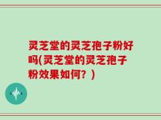 灵芝堂的灵芝孢子粉好吗(灵芝堂的灵芝孢子粉效果如何？)