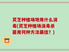 灵芝种植场地用什么消毒(灵芝种植场消毒杀菌用何种方法最佳？)