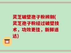 灵芝破壁孢子粉辨别(灵芝孢子粉经过破壁技术，功效更佳，新鲜送达)