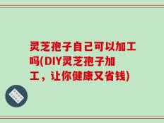 灵芝孢子自己可以加工吗(DIY灵芝孢子加工，让你健康又省钱)