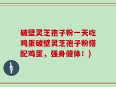 破壁灵芝孢子粉一天吃鸡蛋破壁灵芝孢子粉搭配鸡蛋，强身健体！)