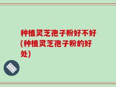 种植灵芝孢子粉好不好(种植灵芝孢子粉的好处)