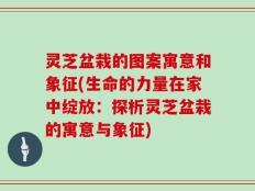 灵芝盆栽的图案寓意和象征(生命的力量在家中绽放：探析灵芝盆栽的寓意与象征)