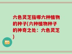 六色灵芝指哪六种植物的种子(六种植物种子的神奇之处：六色灵芝)