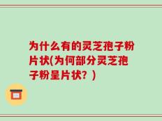 为什么有的灵芝孢子粉片状(为何部分灵芝孢子粉呈片状？)
