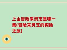 上山冒险采灵芝是哪一集(冒险采灵芝的探险之旅)