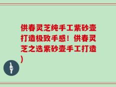 供春灵芝纯手工紫砂壶打造极致手感！供春灵芝之选紫砂壶手工打造)