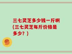 三七灵芝多少钱一斤啊(三七灵芝每斤价格是多少？)