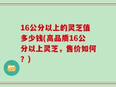 16公分以上的灵芝值多少钱(高品质16公分以上灵芝，售价如何？)