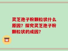 灵芝孢子粉颗粒状什么原因？探究灵芝孢子粉颗粒状的成因？