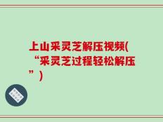 上山采灵芝解压视频(“采灵芝过程轻松解压”)