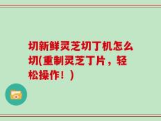 切新鲜灵芝切丁机怎么切(重制灵芝丁片，轻松操作！)