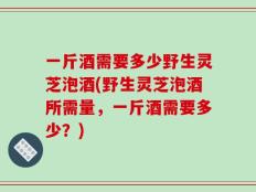一斤酒需要多少野生灵芝泡酒(野生灵芝泡酒所需量，一斤酒需要多少？)