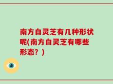 南方白灵芝有几种形状呢(南方白灵芝有哪些形态？)