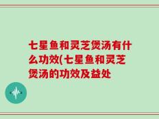 七星鱼和灵芝煲汤有什么功效(七星鱼和灵芝煲汤的功效及益处