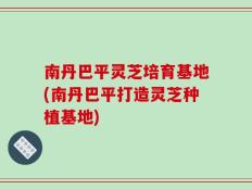 南丹巴平灵芝培育基地(南丹巴平打造灵芝种植基地)