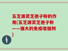 五芝源灵芝孢子粉的作用(五芝源灵芝孢子粉——强大的免疫增强剂)