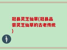 冠县灵芝仙草(冠县品尝灵芝仙草的古老传统)