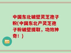 中国东北破壁灵芝孢子粉(中国东北产灵芝孢子粉破壁提取，功效神奇！)