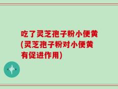 吃了灵芝孢子粉小便黄(灵芝孢子粉对小便黄有促进作用)