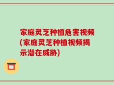 家庭灵芝种植危害视频(家庭灵芝种植视频揭示潜在威胁)