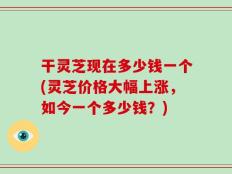干灵芝现在多少钱一个(灵芝价格大幅上涨，如今一个多少钱？)