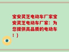 宝安灵芝电动车厂家宝安灵芝电动车厂家：为您提供高品质的电动车！)